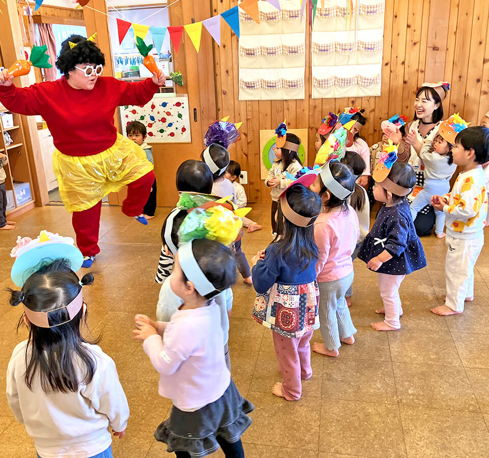 2026年2月 SuruSu上陽こども園 豆まき！の様子