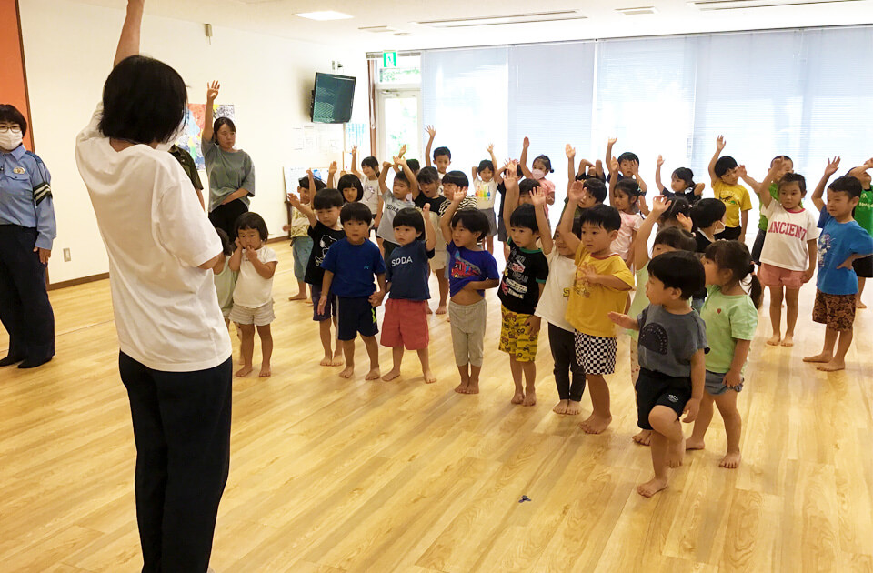 2023年7月 SuruSu祝昌こども園 交通安全教室（３歳以上児）の様子