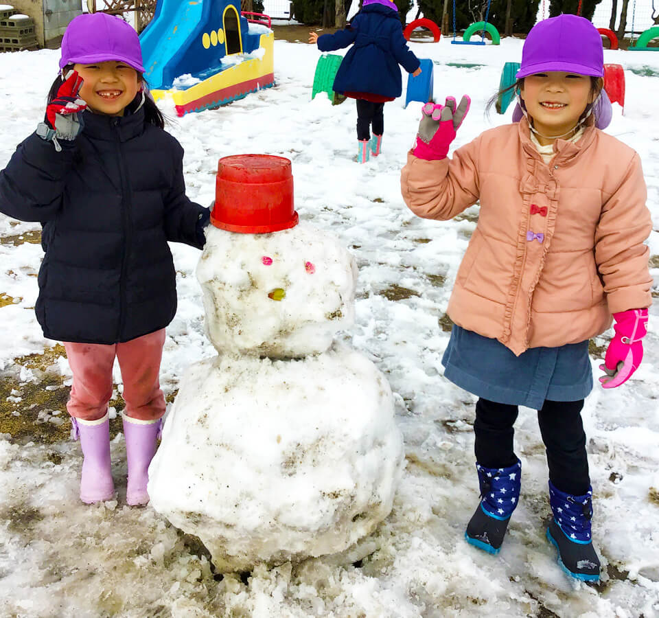 2024年2月 SuruSu祝昌こども園 雪が降ったよ～の様子