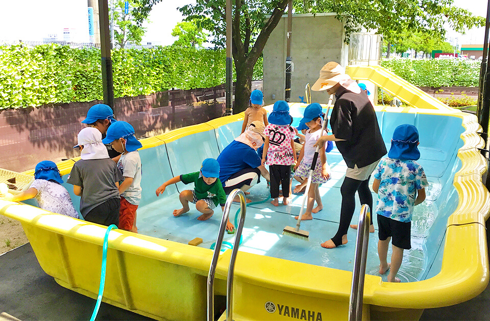 2025年6月 SuruSu祝昌こども園 プール遊びの様子