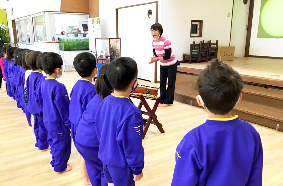 2021年4月 祝昌第二保育園和太鼓指導の様子