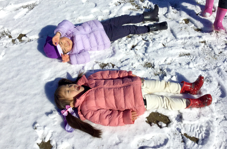 2022年2月 祝昌第二保育園 雪遊びの様子